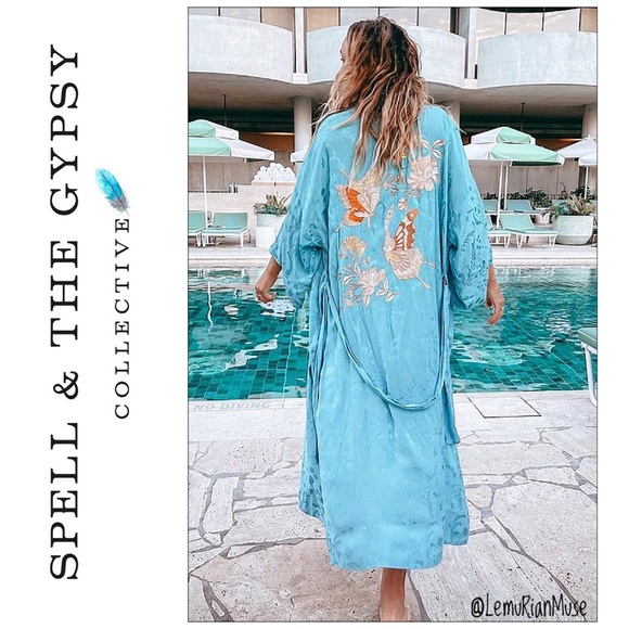 Spell Other - 🌟SOLD🌟NWT Spell & The Gypsy Atrium Embroidered Maxi Robe Size M/L
